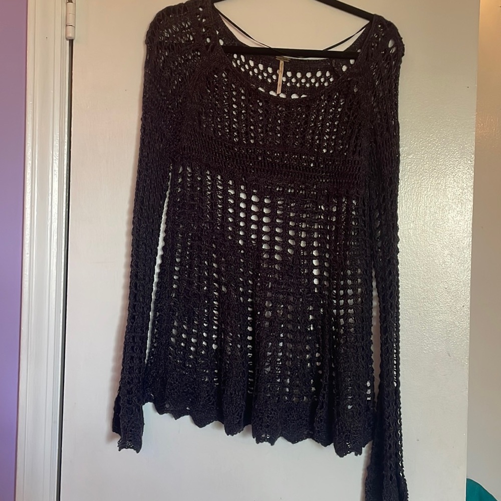 Free People crochet sweater